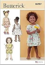 BUTTERICK B6987A Toddlers' Dresses and Rompers A (1/2-1-2-3-4)