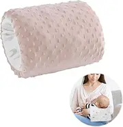 ROYALAY Arm Pillow for Feeding Baby, Soft Cotton Bottle Breast Feeding Pillows for Babies, Double-Sided Available Headrest for Newborn, Pink