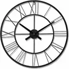 Large Wall Clock, Modern Wall Clocks for Living Room Decor, Black Clock, Roman N