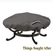 44" Round Fire Pit Cover for Outdoor Patio Metal Firepit Wood Burning RAVENNA