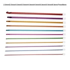 Hooks Crochet Long Needles Tunisian 11 Pcs/Set 27cm Aluminum DIY Tools Replace