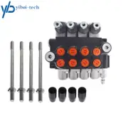 4 Spool 11 GPM Hydraulic Monoblock Double Acting Control Valve +Conversion Plug