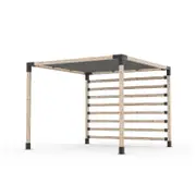 Toja Grid 3.05 x 3.05m Pergola Kit W/ Post Wall & Shade
