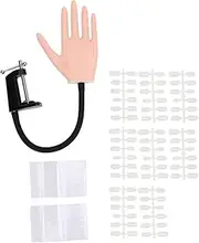 Manicure Practice Hand Model Nail Mannequin Hand with Removable Fingers Artificial Training Hand with Bracket for Nail Art Beginners Professional Technicians ABS Metal Material