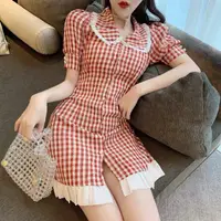 在飛比找蝦皮購物優惠-(Od Taobao) 超熱格子裙