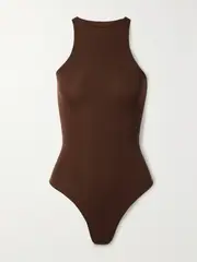 [SKIMS] SKIMS - Fits Everybody High Neck Bodysuit - Cocoa - Neutral - XXS XXS Neutrals