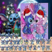 24days Christmas Advent Calendar 2023 Gift Gift Compatible Kids And Adults, Christmas Countdown Stitch Cartoon Toys Ornament Calendar Adorable Decor T
