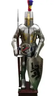 Roman Templar Full Body Armor Medieval Costume Crusader Knight Suit of Armor