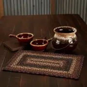 Placemat Beckham Jute Country 12x18 Rect Red Textured Table Decor VHC Brands