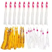 10Pcs Soft Fishing Baits Colorful Octopuses Squids Skirts Fishing Lure Accessory