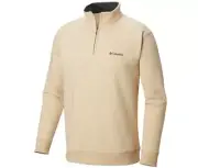 Columbia Men's Hart Mountain Quarter Zip Pullover Sweatshirt Oatmeal Size S 4216