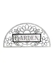 [Willow & Silk] Garden Art Wall Art in Distressed White/Black