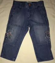 Gymboree Boy Size 18-24 Month Blue Denim Jeans Paint Spatter New Hello Fall Line