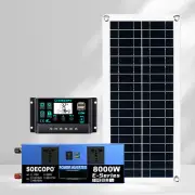 Solar Full Kit 8000W 110V Inverter 200W Solar Panel Home 100A Controller System