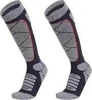 [LECAGE] 1 Pairs Men/Women Long Ski Socks Thermal Cotton Winter Sports Socks for Skiing Snowboarding Hunting Outdoor