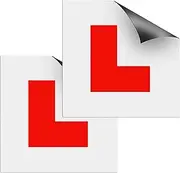 Magnetic L Plates for Learner Drivers, Reusable, Easy to attach to Cars Vehicles, Weather resistant, Thick Strong magnet, Red, UK Compliant, Pack of 2