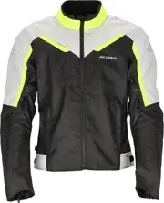 Acerbis X-Mat, textile jacket , color: Black/Light Grey/Neon-Yellow , size: M