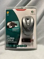 Logitech V220 Cordless Optical Mouse for Notebooks Black & Grey Brand New Sealed