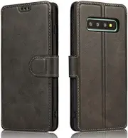 for Samsung Galaxy S10e Case Premium PU Leather Simple Wallet Case TPU Bumper [C