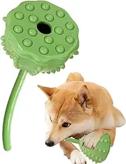 Dog Treat Ball - Interactive Puppy Chew Toy Game - Pet Supplies Plant Design Portable Game Foraging Ball for Large Small Medium Breed Animals Outdoor Home