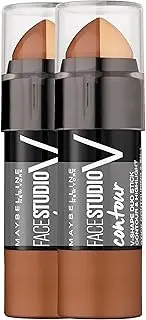 Maybelline New York Twin Pack Face Studio Contour Duo Stick Highlighter Bronzer Medium