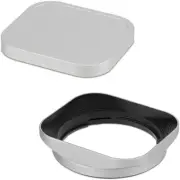 Haoge Metal Square Lens Hood for Fujifilm Fuji XF23mm F1.4 R LM WR Lens Silver