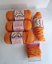 Lot of 3 Vintage Cobra Braided Macrame Weaving Cord 150 Yards + Orange 6mm