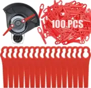 100 X Plastic Grass Trimmer Blade For Ozito Kuller Bosh Cordless Whipper Snipper