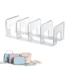 4 Slots Clear Shelf Dividers Purse Storage Organizer for Closet Bedroom