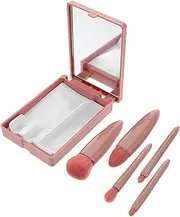LIFKOME Mini Makeup Brush Travel 5-piece Set with Mirror Perfect for Women on The Go