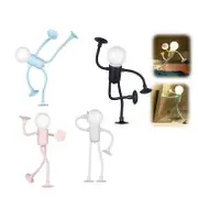 Changeable Shape Funny Sportsman Night Light Button Battery Desk Lamp Versatile Mini Lamp Creative Ornament Vacuum Adsorption Four colors