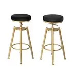 Levede 2x Bar Stools Kitchen Stool Chair Swivel Barstools Velvet Padded Seat