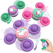 Lehoo Castle Bath Toys, Suction Spinning Toys, Sensory Toys Baby Spinners with Suction 3 Pcs, Baby Fidget Spinner Toy, All Silicone Bathtub Toys for Kids Toddlers 1-3