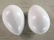 NEW DELUXE PAIR OF WHITE RYTHM PERCUSSION EGG SHAKERS!!!