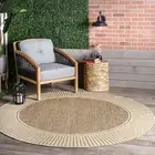 nuLOOM Asha Simple Border Indoor/Outdoor Area Rug in Light Brown