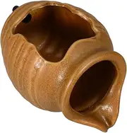 Circulating Water Clay Pot Waterfall Waterbottle Water Feature Indoor Solar Powered Water Fountains Pond Water Spitters Draining Water Fountain Outdoor Garden Light Brown Ceramics