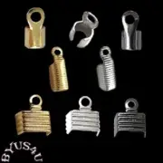 CORD END TIP CONNECTOR TERMINATION FOLD OVER CRIMP 50pcs BAND RECTANGLE SQUARE
