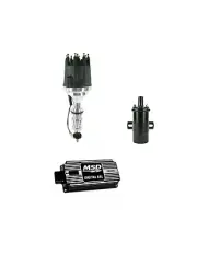 MSD Ignition 6AL Box w/ TSP Pro Billet Distributor & Coil Ford FE 360 390 BK