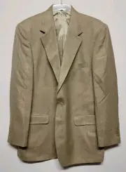 NWT $398 Brooks Brothers Silk Blend Mens Sport Coat Champagne 43L Made in Italy
