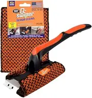Q-Swiper XL Scrub-Clean BBQ Grill Cleaner Set - 1 Long Grill Brush with Scraper and 1 Scrub-Clean Reusable Cleaning Cloth | Bristle-Free | Scrub Away Tough Grease & Grime on Hot or Cold Grates.