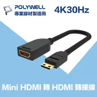 在飛比找PChome24h購物優惠-POLYWELL Mini HDMI轉HDMI 轉接線 公對