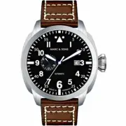 Marc & Sons Classic Black Professional Automatic Pilot Men's Watch MSF-006-SN-L1