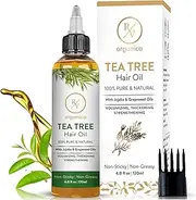 RV Organica 100% Pure Tea Tree Oil for Hair | Natural Relaxers Blend with Carrier Oils | Supports Hair Volume, Thickness & Split End Care | Soothes Dry Scalp | 4 fl oz