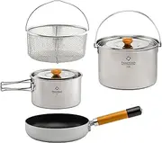 Thous Winds Camping Cookware Set, Lightweight Camping Pans and Pots Set, Cooking Set for Outdoor Backpacking Hiking Picnic