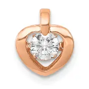 14k Rose Gold 1/4 Ct. Lab Grown Diamond VS/SI+ G+ Vibrant Heart Pendant