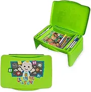 CoCoMelon Kids Lap Desk with Storage - Folding Lid and Collapsible Design - Portable for Travel or use in Bed at Home - Great for Writing, Reading or Other School Activities