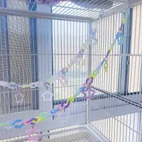 在飛比找蝦皮商城精選優惠-鳥玩具鸚鵡用品秋千吊橋亞克力裝飾鳥籠配件啃咬串鸚鵡玩具