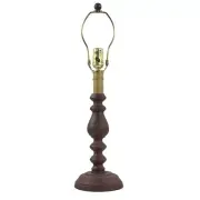 Red Wood Candlestick Primitive Country Lighting Lamp Base