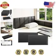 3D Anti-Collision Black Peel & Stick Wall Panels - Pack of 6 for Kids' Rooms