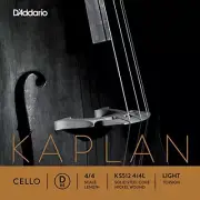D'Addario Kaplan Cello Single D String, 4/4 Scale, Light Tension